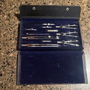 Vintage K&E Doric Hermes 9826 Drawing Instrument Set Drafting Tools from Germany